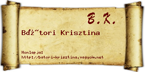 Bátori Krisztina névjegykártya