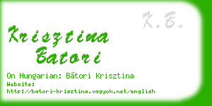 krisztina batori business card